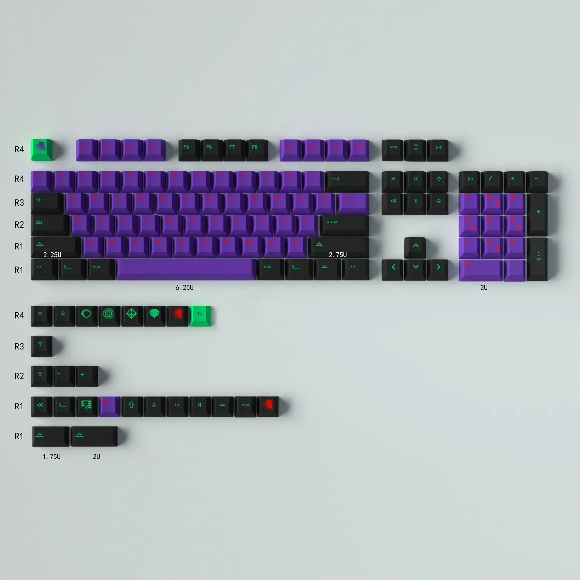 129 Keys  ClonesKeycaps Cherry Profile Keycap Dye sub For Mechanical Keyboard 1.75U 2U Shif ISO Enter Key