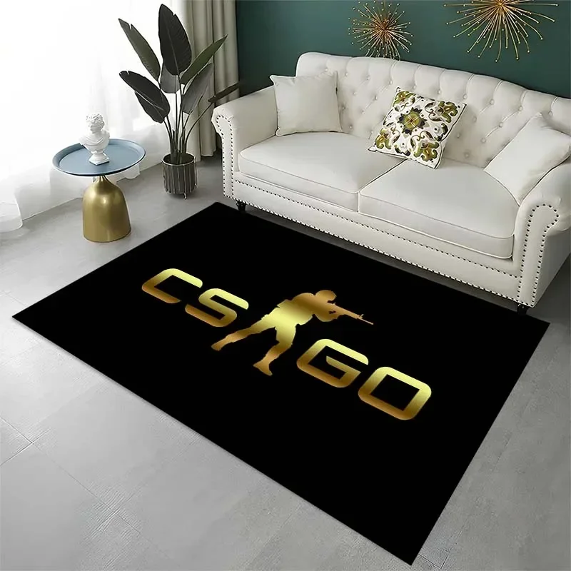 

3D printed CS GO patterned carpet, living room bedroom housewares baby mat, kitchen bathroom non-slip carpet birthday present