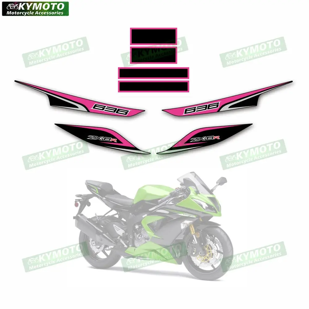 グッズ ZX-6R 2013-2018 Full Fairing Fuel Tank Sticker Kit