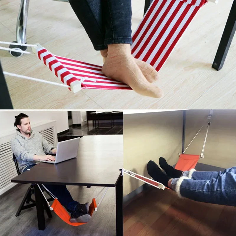 Portable Desk Foot Hammock Lazy Casual Desk Rest Foot Put Feet Swing Footrest Outdoor Chairs Resting for Home Office Foot Hamacs