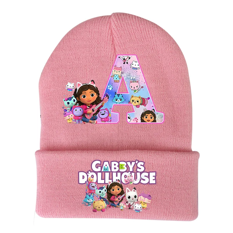 Gabby Dollhouse Knitted Cap Headgear Anime Figure Winter Woolen Hat Cartoon Skullies Beanies Boys Girls Bonnet Birthday Gifts
