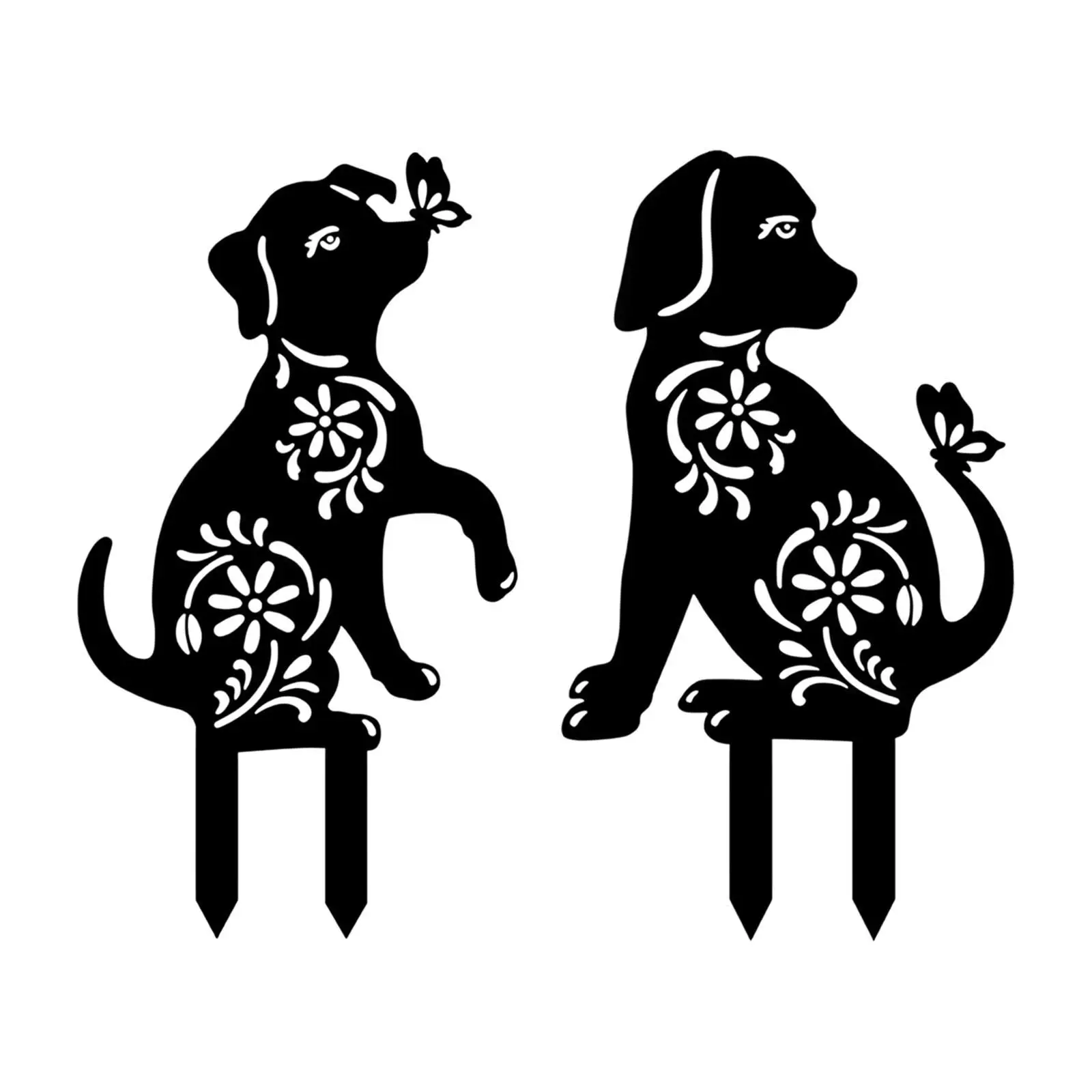 

Garden Stake Creative Hollow Decor Art Ornament for Yard Outdoor Garden