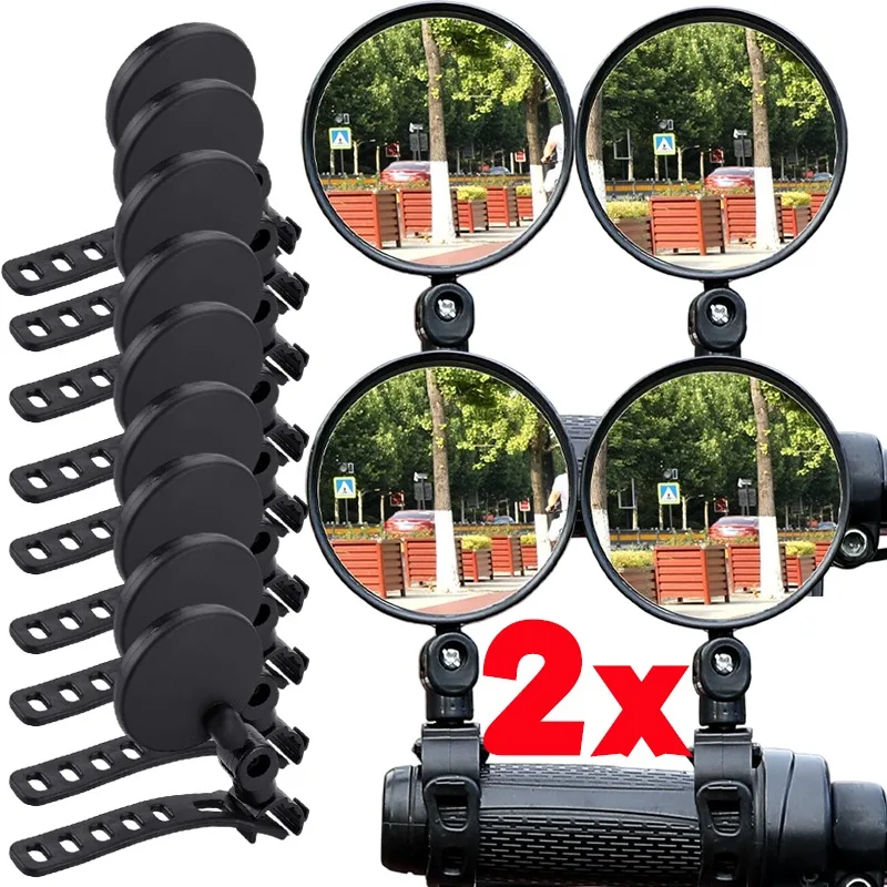 

Зеркало заднего вида для велосипеда, регулируемый угол обзора, универсальное крепление на руль, безопасное велосипедное зеркало, простая установка для шоссейного велосипеда
