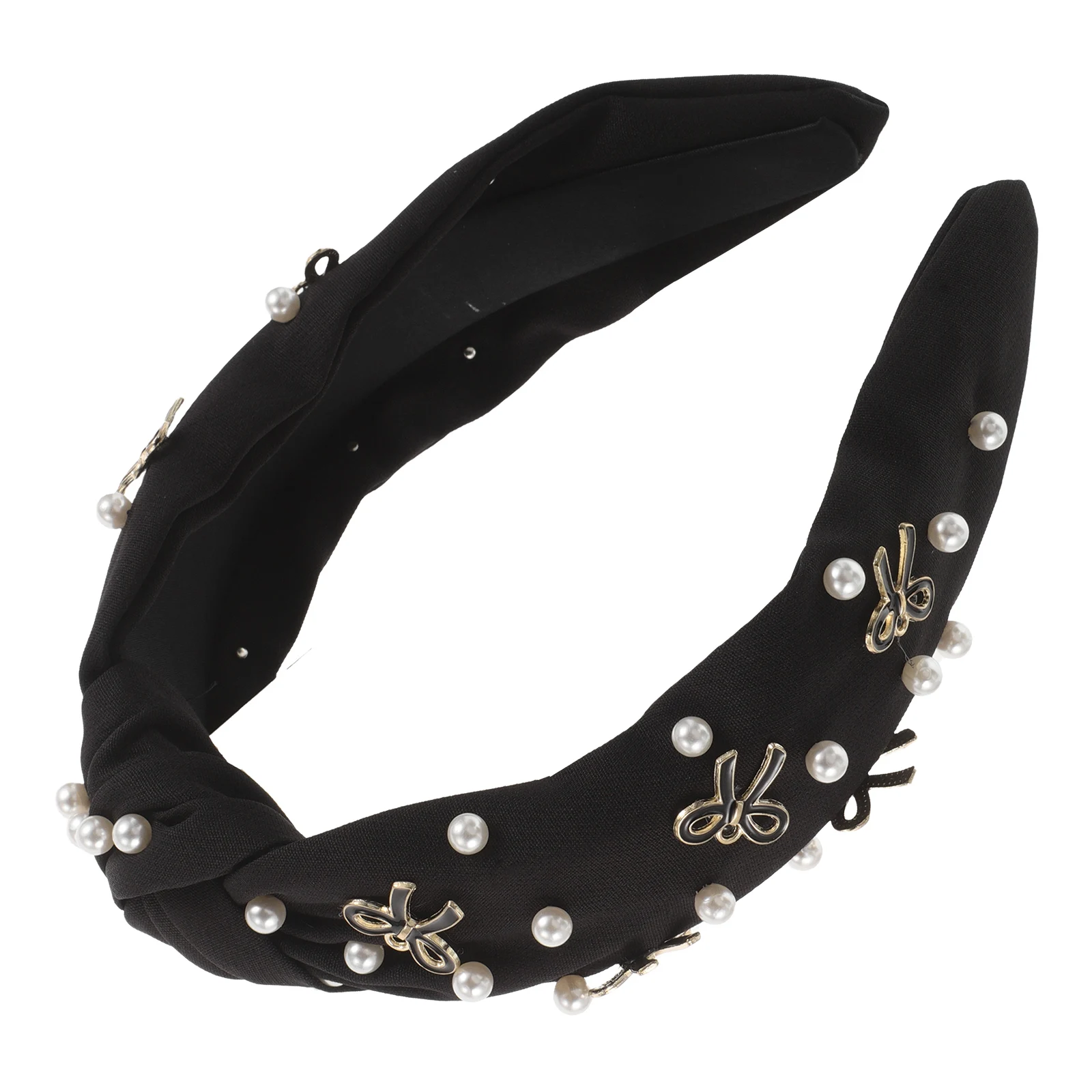 

Retro Pearl Headband Bridal Accessories Decorative Hair for Women Cute Bowknot Girls Headhband