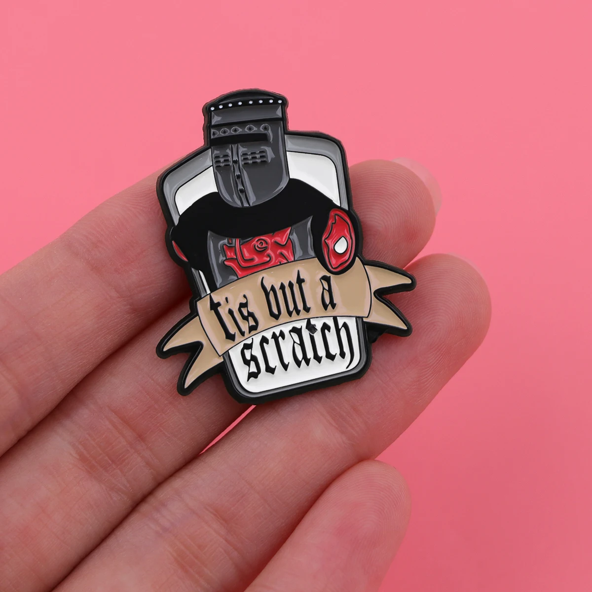 2pcs Black Knight Enamel Pin Set 
