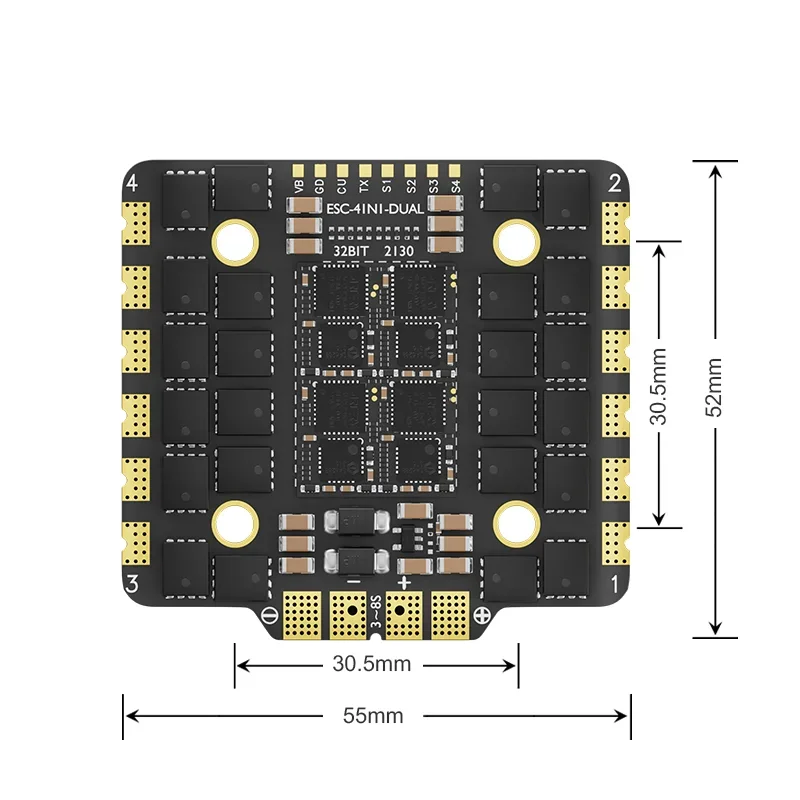BoaMasMAccoda-RC 3080/3090/30100 32Bit FPV ESC, 80A 90A 100A, 3-8S Lipo, ESC Telemetry, Bi-directional DShot600, For RC Drone Ra