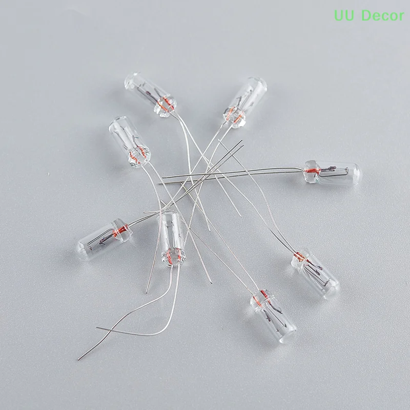 10Pcs Mini 3/4/5mm 3/6/12/24V Lamp Light Bulb Edison Incandescent Filament Rice