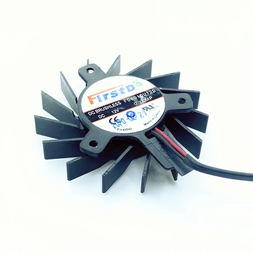 FirstDO FD6010U12D DC12V 0.3A 45mm Diameter 27mm Pitch-row Cooling Fan For GT210 GT520 Graphics Card 2PIN