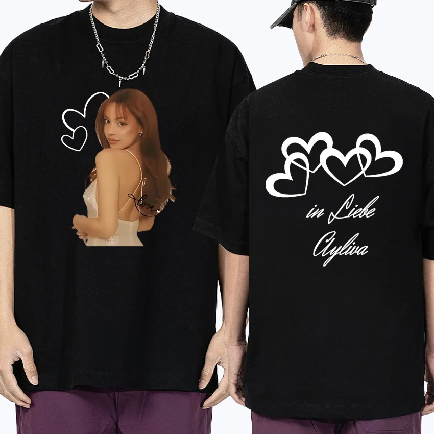 

2025 Hot Die Ayliva Tour Ladies Fashion 100% Cotton Oversized t shirt Men Women Double Sided Print short sleeve Unisex t-shirts