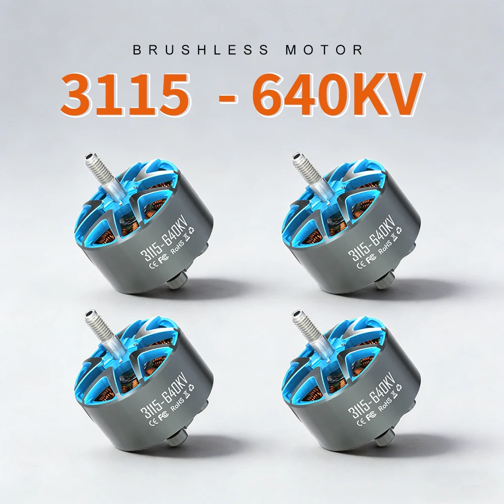 

Бесщеточный двигатель 3115 640KV для радиоуправляемых FPV-дронов 9 и 10 дюймов, запчасти для самостоятельной сборки