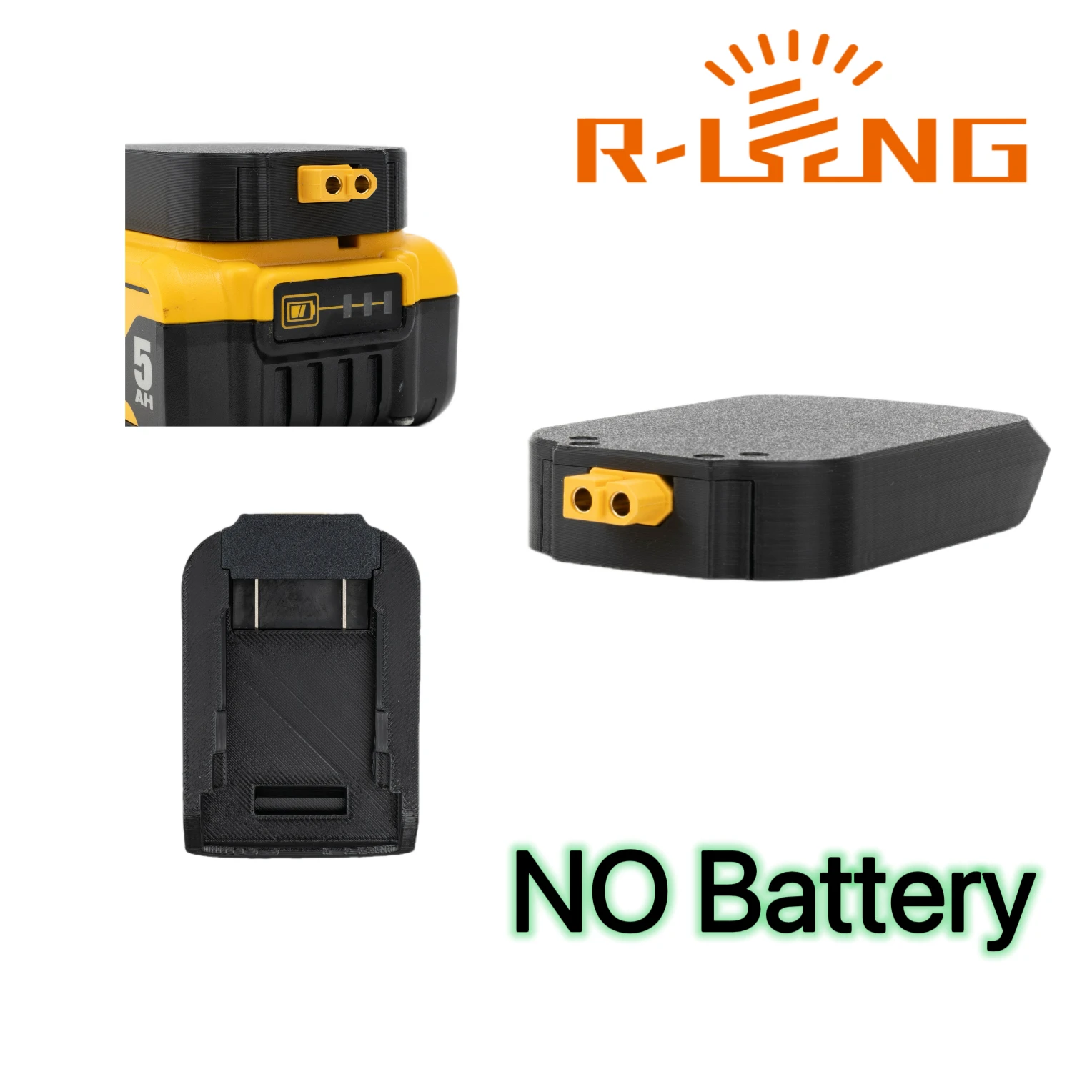 Plug-and-Play-Batterie-DIY-Adapter XT60-Buchsenanschluss für Dewalt 18–20 V Li-Ionen-Akku, Elektrowerkzeuge, Stromversorgung für den Außenbereich