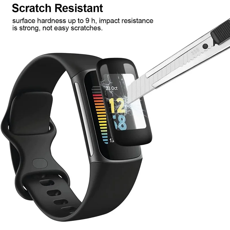 Fitbit 충전용 3D 곡선 소프트 스크린 보호대, Fitbit Inspire 3, 럭셔리, 풀 커버 보호 필름, 6, 5, 4, 3 스마트 워치, 100PCs