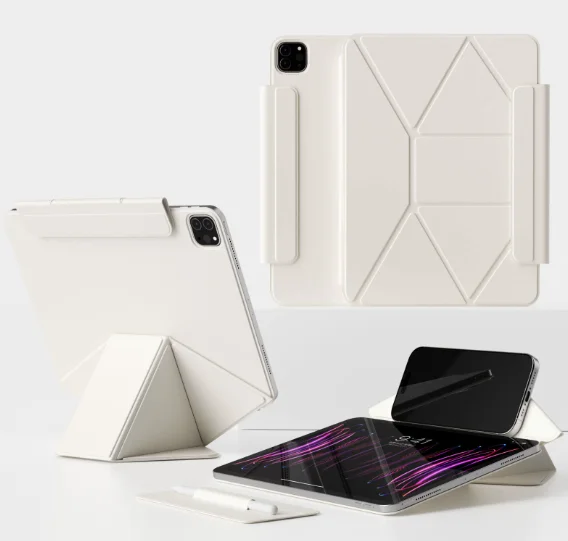 

For IPad 10/11th Increase Height Bracket Case, Rotate 360° Detachable Transparent Back Case IPad Pro 11 12.9 Air 4/5th Mini 6/7