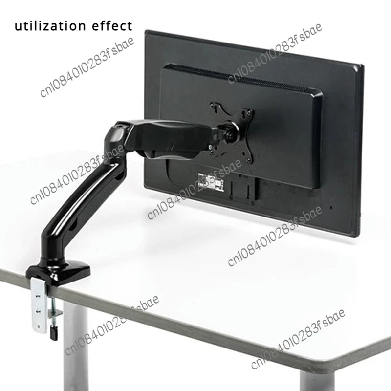 Movable Semi-automatic Workstation Computer Screen Monitor Height Enhancement Support Bracket Liftable 360 Degree Rotating Shelf