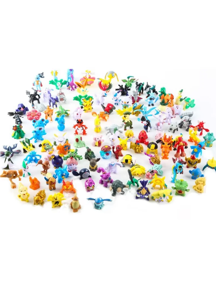 24-144 szt. Figurki Pokemon, Model Pikachu, Lalki Anime 2-3 cm, Ozdobne Dekoracje, Nie Powtarzające Się Mini Modele, Zabawki, Prezent na Boże Narodzenie — 2