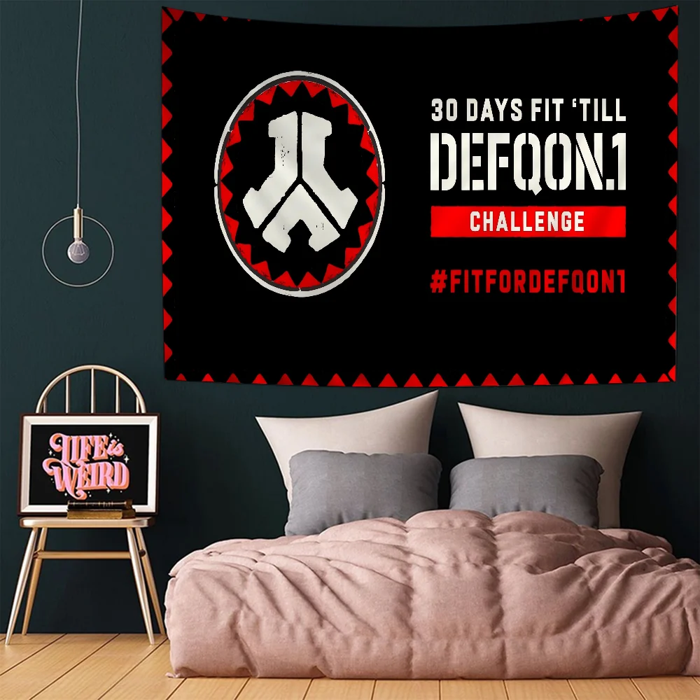 Modern Fashion Defqon1 Music Hanging Bohemian Tapestry Japanese Wall Tapestry Anime Kawaii Room Decor