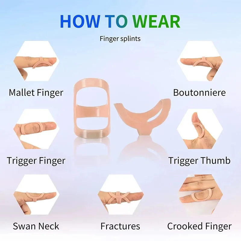 1Set Oval Finger Support Protector Hand Finger Joint Stabilizer for Arthritis Finger Splint Support Reduce Soreness Waterproof