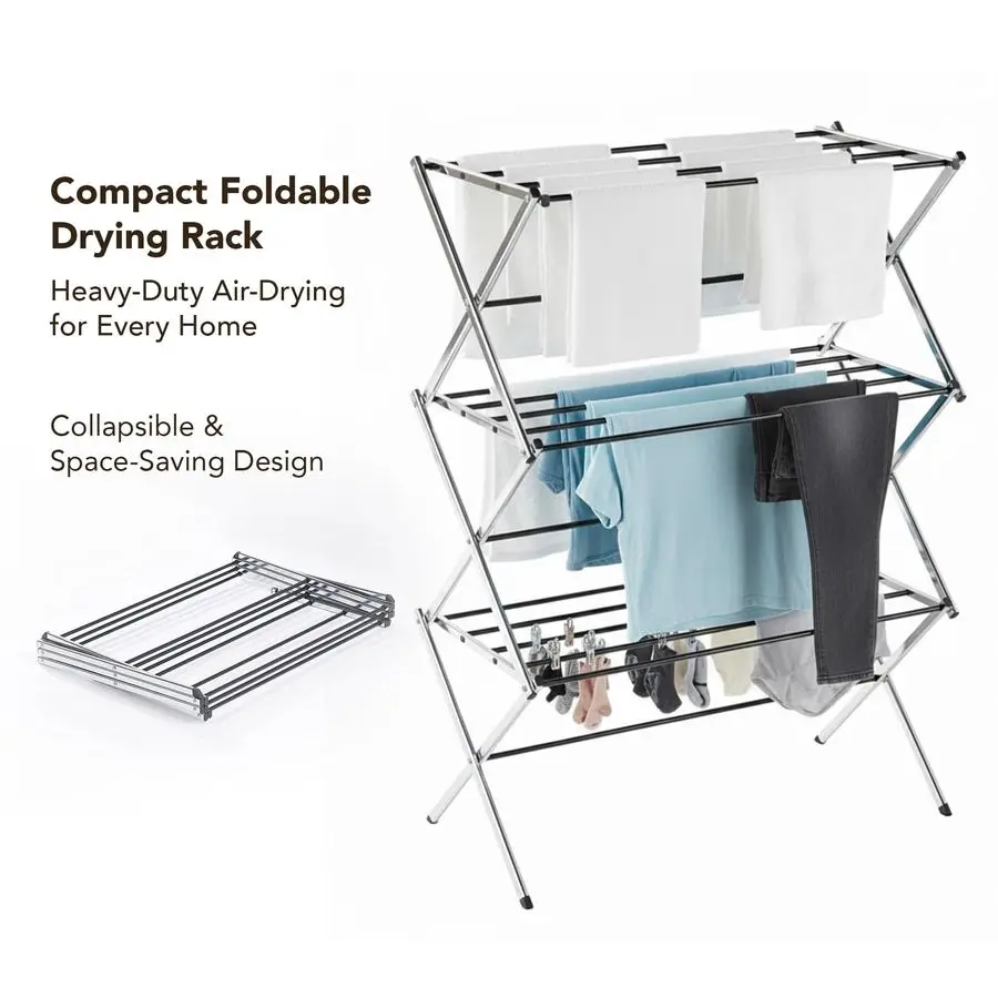 Portable Collapsible Clothing Dryer Rack, Foldable Drying Rack for Clothes, Lingerie, Towels, Linens, Laundry Home Apartment Mus