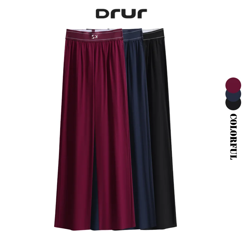 DRUR Pantaloni da corsa traspiranti Donna Vita elastica Gambe larghe Pantaloni da jogging atletici Pantaloni sportivi da allenamento ad asciugatura rapida con tasca Nuovo