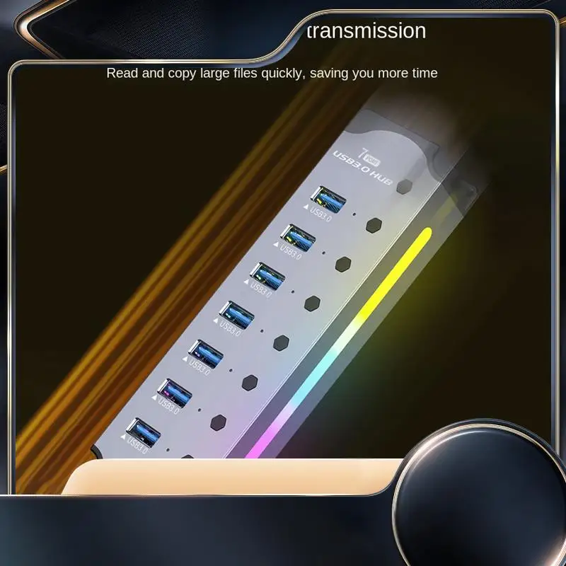 

Многофункциональный концентратор RGB USB 3.0 с разветвителем быстрой передачи данных 5 Гбит/с BC 1,2, протокол зарядки, док-станция расширения компьютера-N34R