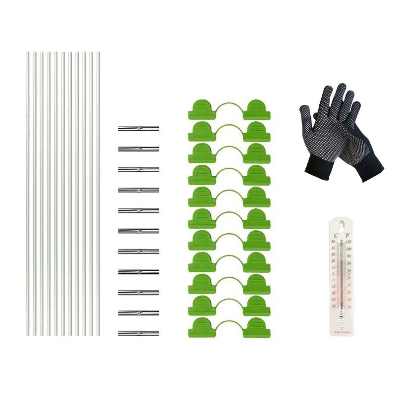 25Pcs Removable Plant Stakes Set Kit For Grow Greenhouse Loop Tunnel, Anti-Rust Fiberglass Plant Support Frame Set