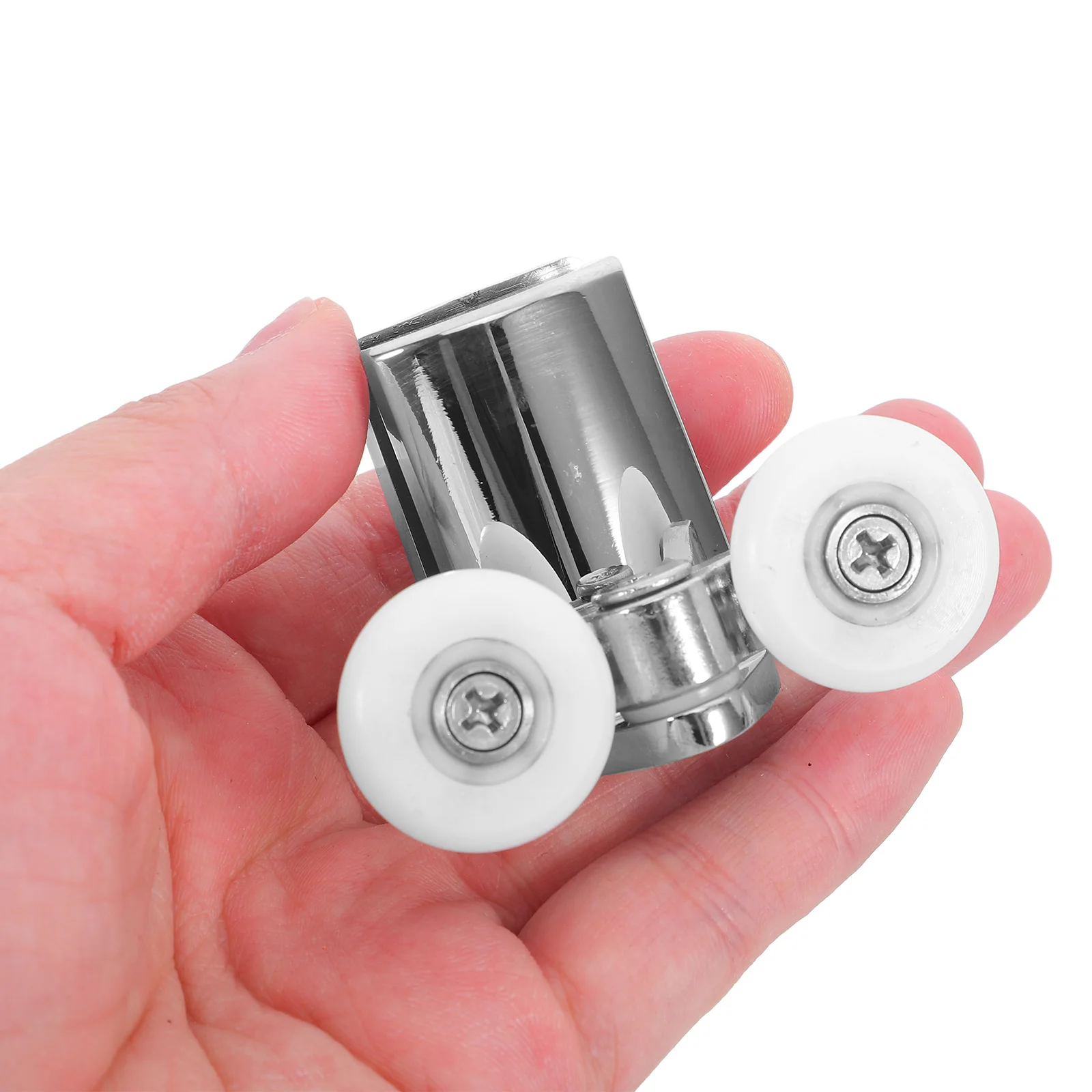 

2Sets Bathroom Sliding Shower Door Rollers Precision Dual Wheel Metal Replacement Parts Easy Installation Shower Door Hardware