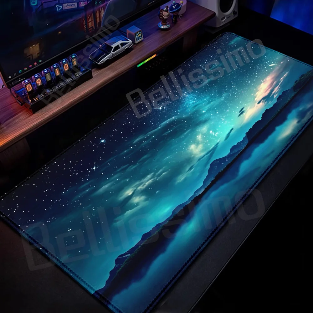 Space Galaxy and Stars Design Mouse Pad Non-Slip Rubber  Mousepads with Durable Stitched Edge for Office Home office decoration