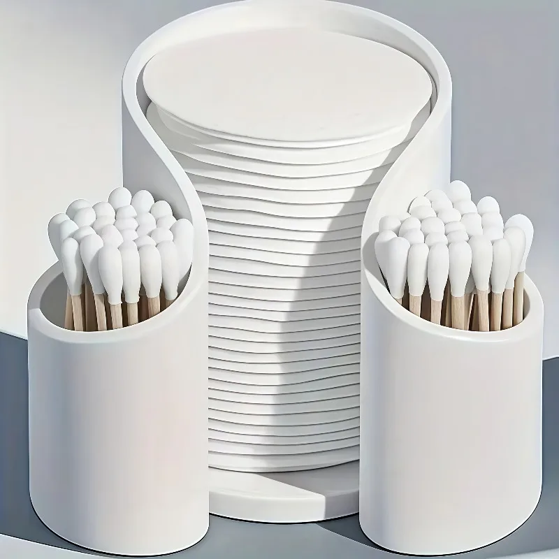 Multifunctional Desktop Storage Box Home Organizer Cotton Pad Cup Swab Dental Floss Holder