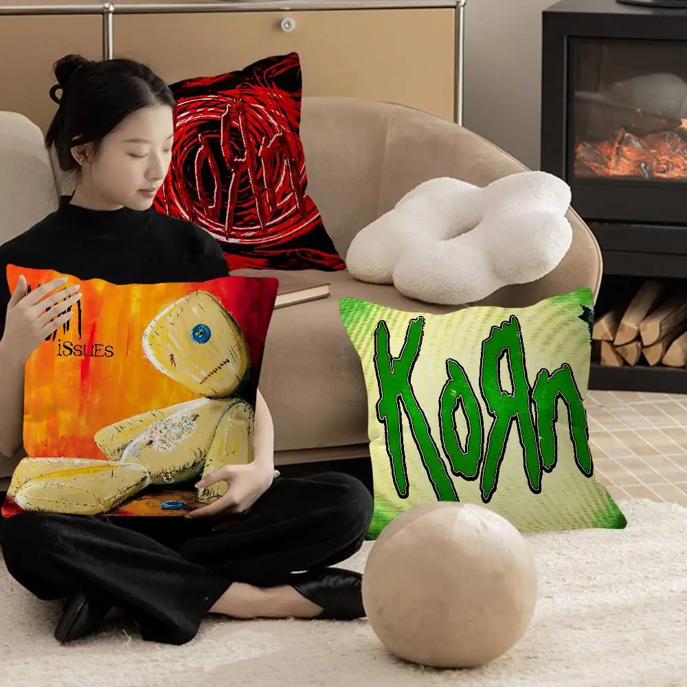 Rock K-Korn Pillow Cover For Bedroom Room And Living Room Sofa Decorative Cushion Cover