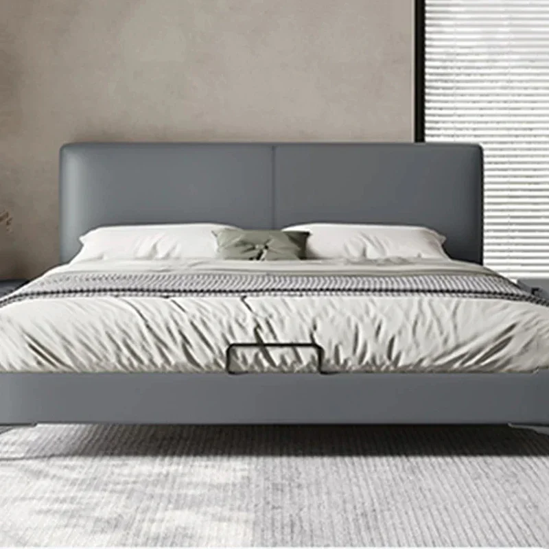 Twin Size Simple Bed Headboard White Soft Kids Wood Human Double Bed Headboards Girl Cheap Cama Matrimonial Nordic Furniture