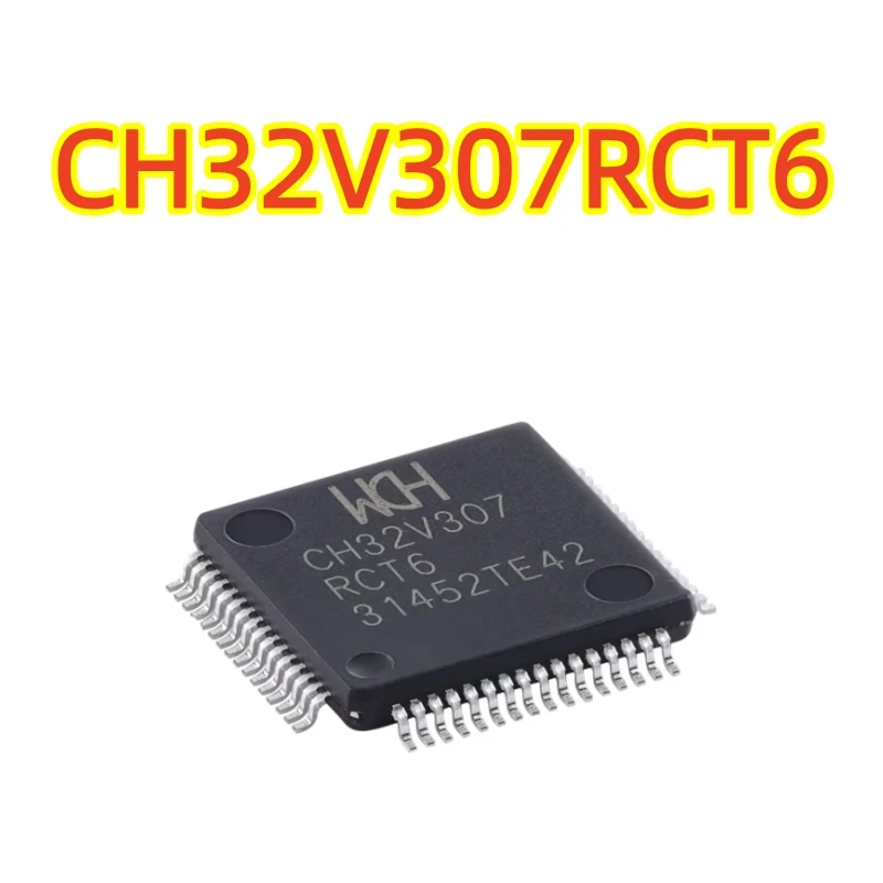 Original genuine CH32V307RCT6 LQFP-64 RISC-V core 32-bit microcontroller - MCU, 100% brand new chip