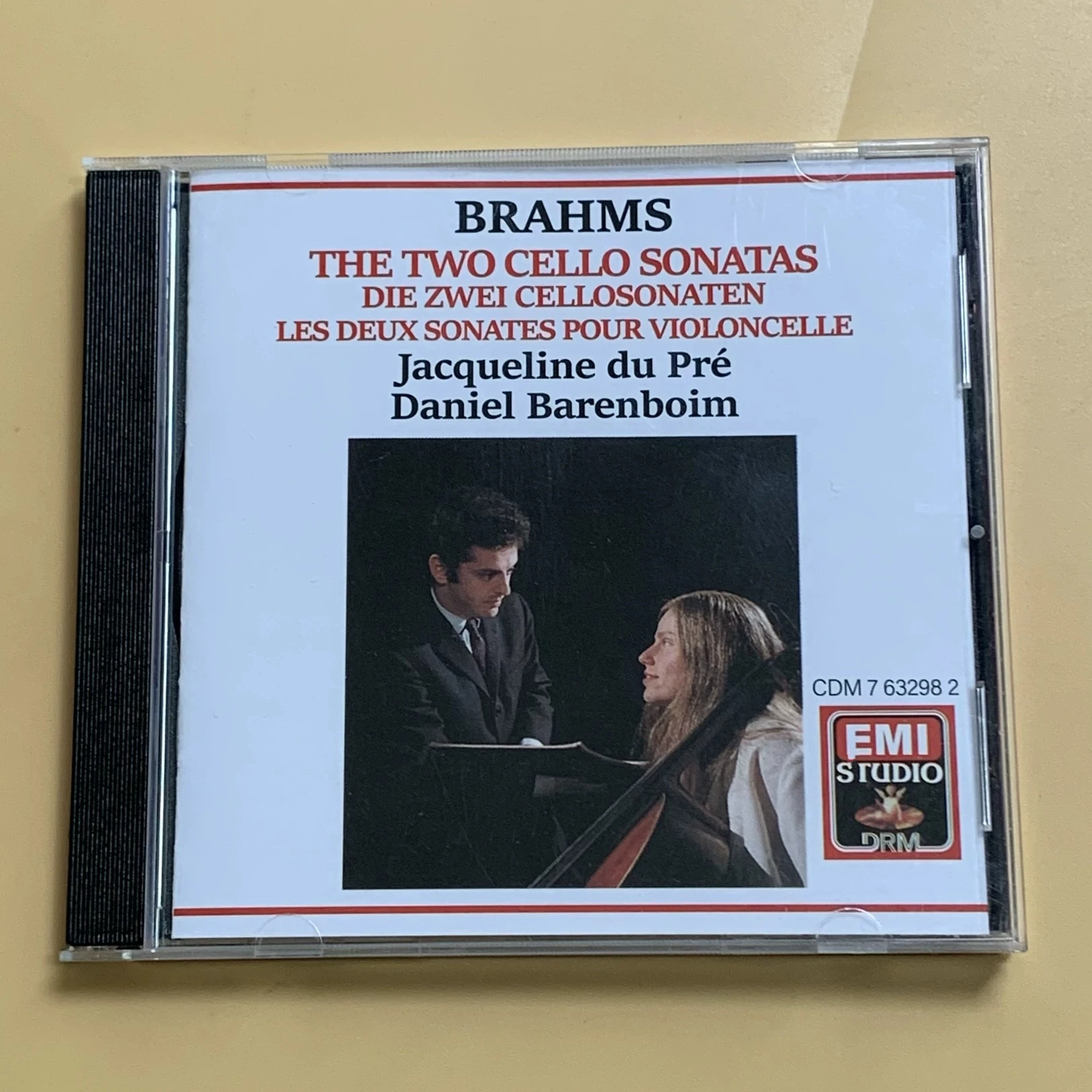 CD Clásico de Brahms con Daniel Barenboim: Las Dos Sonatas para Violonchelo, Álbum Musical, Colección de Discos para Walkman, Coche y Sonidos Ambientales