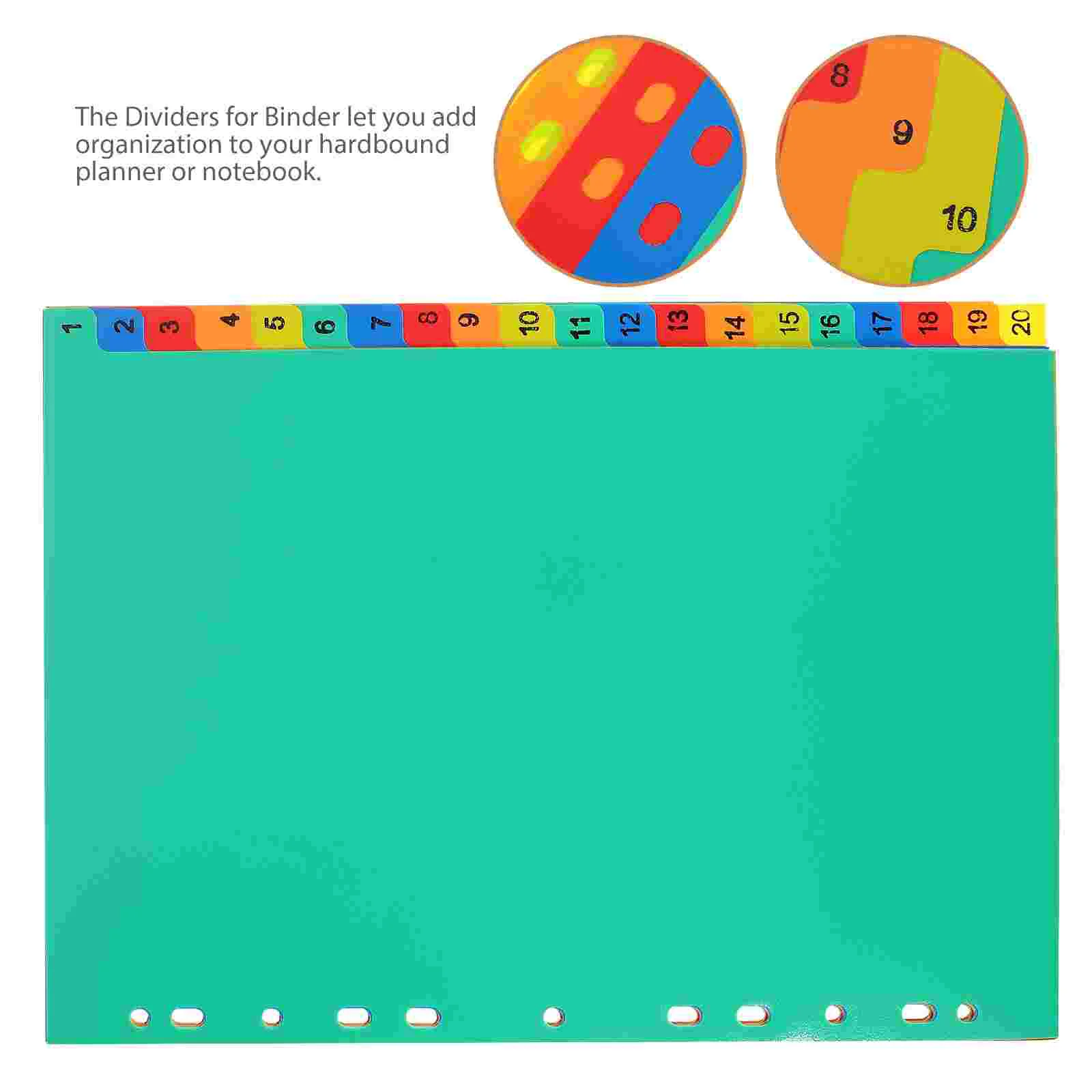 Imagem -04 - Divisores de Caderno de Folhas Soltas Separadas a4 Almofadas Estéticas Clipes de Pasta Bloco de Notas Abas de Plástico Arquivo de Índice 20 Peças