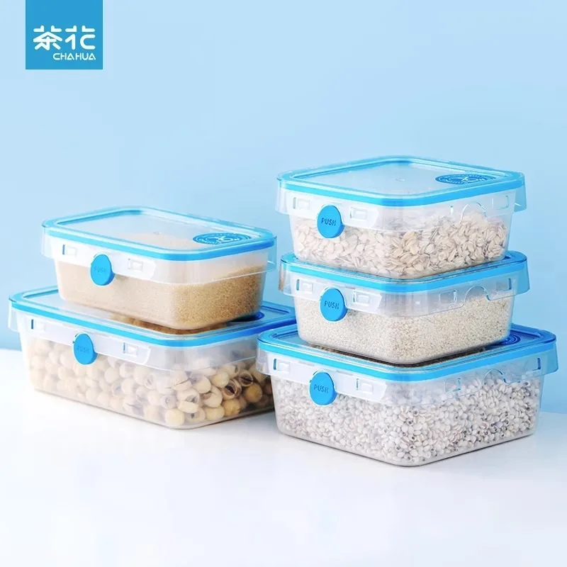 

CHAHUA Food Preservation Box Antibacterial Refrigerator Dedicated Plastic Microwave Heating Sealed High-Quality Storage Box