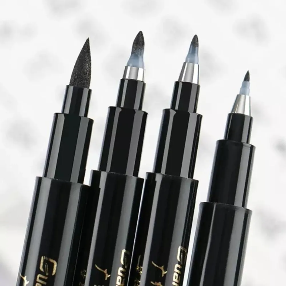 Calligraphy Pen Fine Liner Tip Medium Brush Black Water Pens for Signature Drawing Hand Lettering School Album Art Supplies view 3