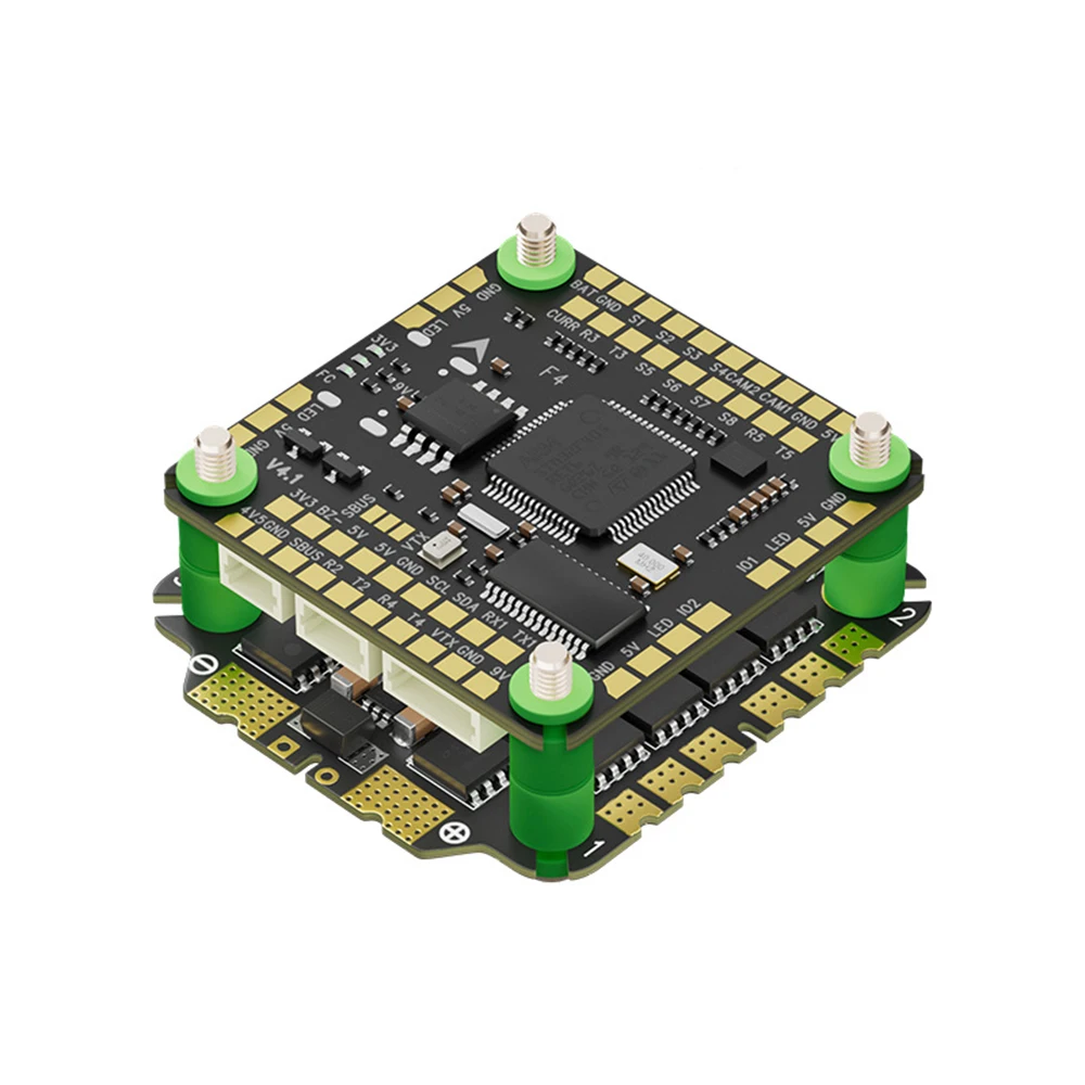 30.5*30.5mm Aocoda-RC F465 V4 Stack Build-in F405 V4 Flight Controller with 5V 9V BEC Output & 65A 32Bit 3-8S ESC