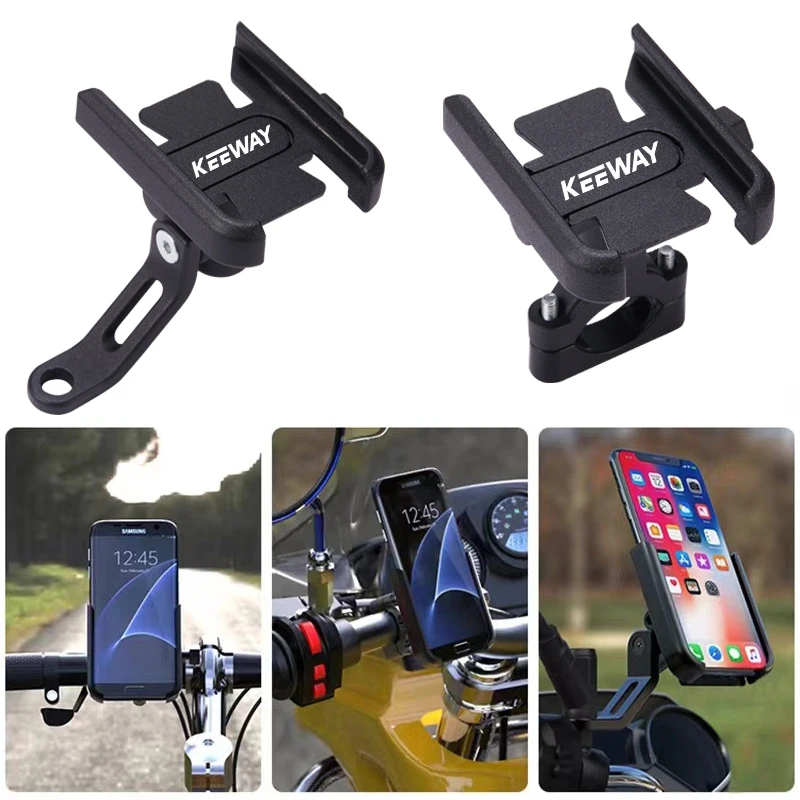 For KEEWAY Hurricane 50 Vieste 300 Accessories Motorcycle Handlebar Mobile Phone Holder GPS Stand Bracket