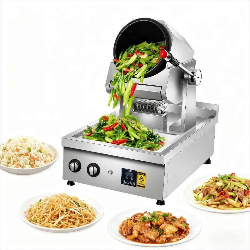 

2025 Commercial Automatic Cooking Machine Hotel Intelligent Restaurant Cooking Food Robot Gas Wok Fried Rice Rotational Cooker