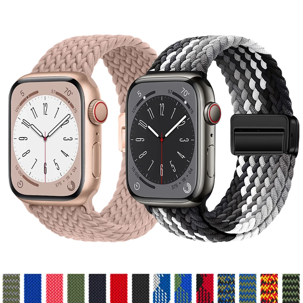 

Braided solo loop For Apple Watch Ultra Band 49mm 44mm 40mm 45mm 41mm 38 42mm correa Bracelet iWatch series 8 7 6 5 4 3 SE Strap