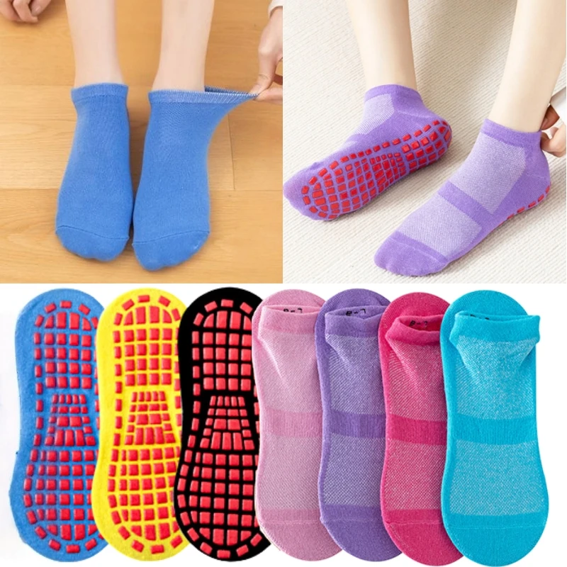 3 Paar rutschfeste Kindersocken mit Griffen, elastische kurze Socken, für den Innenbereich, Bodensocken für Kinder und Erwachsene, für Ballett, Yoga, Pilates