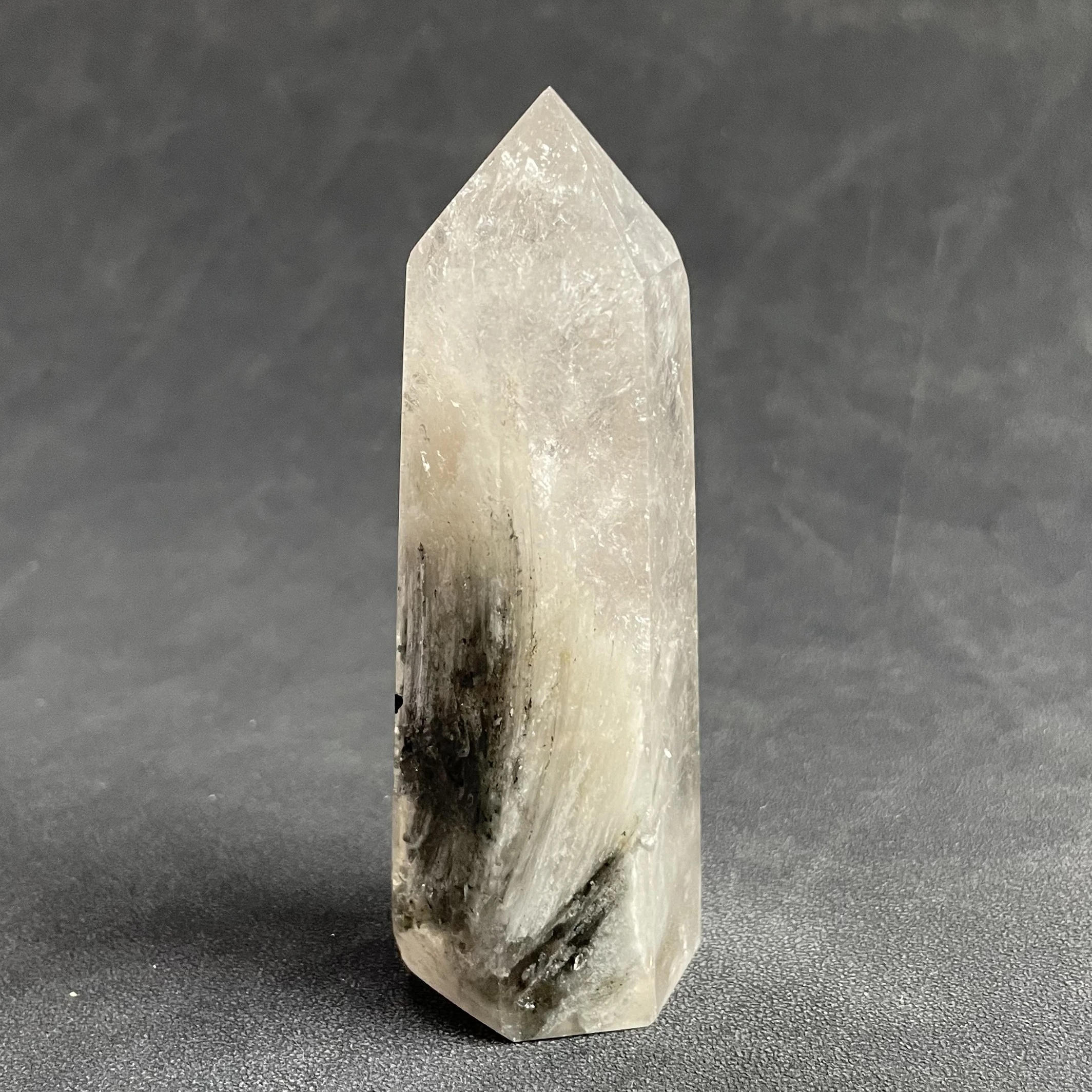 

120g Natural Stone Green Phantom Crystal Tower Polished Quartz Wand Point Reiki Healing Gift Room Decor Obelisk Y1067