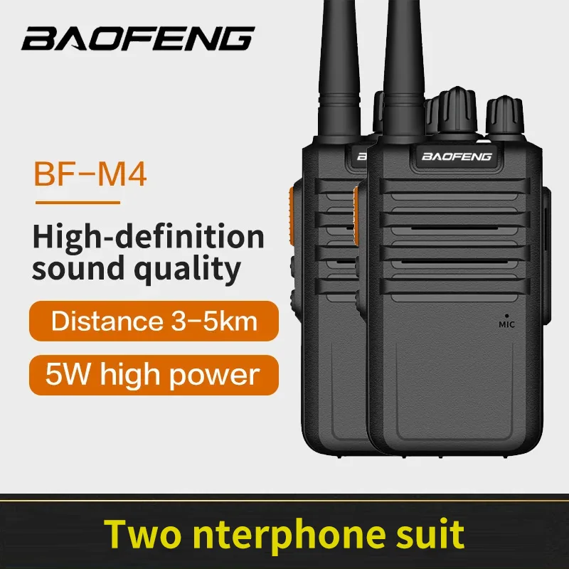 2PCS Safe and reliable Baofeng/BF-M4 walkie talkie 5800mAh 5W 3km-5km standby for 22 days, suitable for both outdoor battlefield