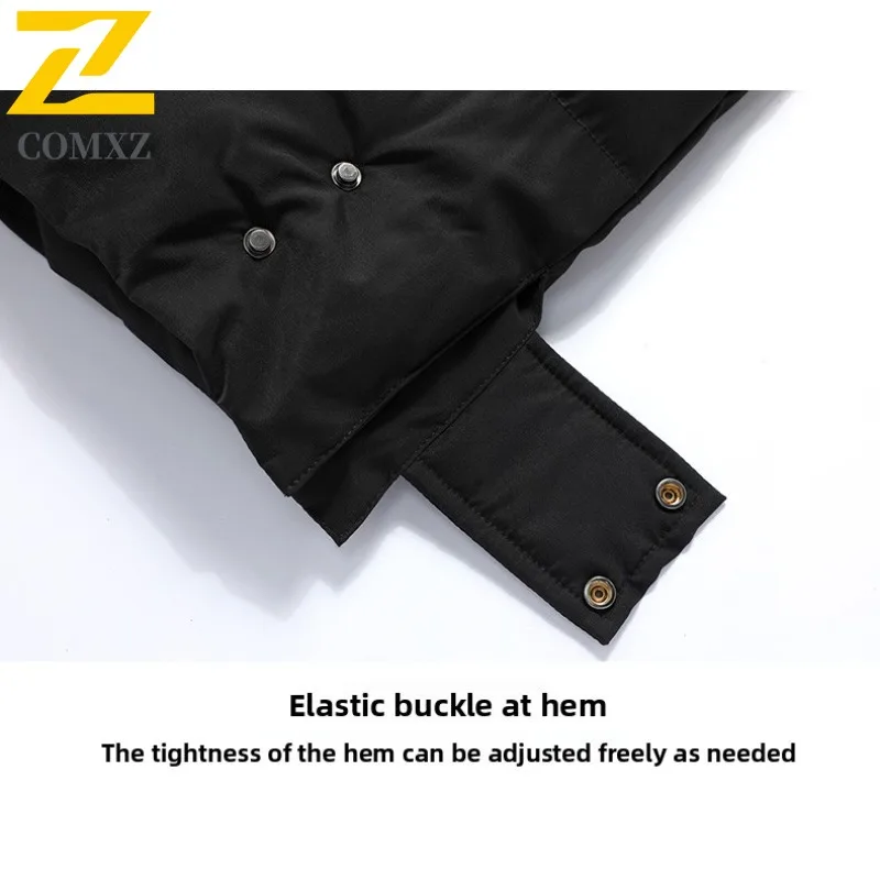 COMXZ 2025 Winter Men Fleece Lined Jacket Spring Autumn American Style Waterproof  Windproof Hooded Outdoor Sports Casual Coat