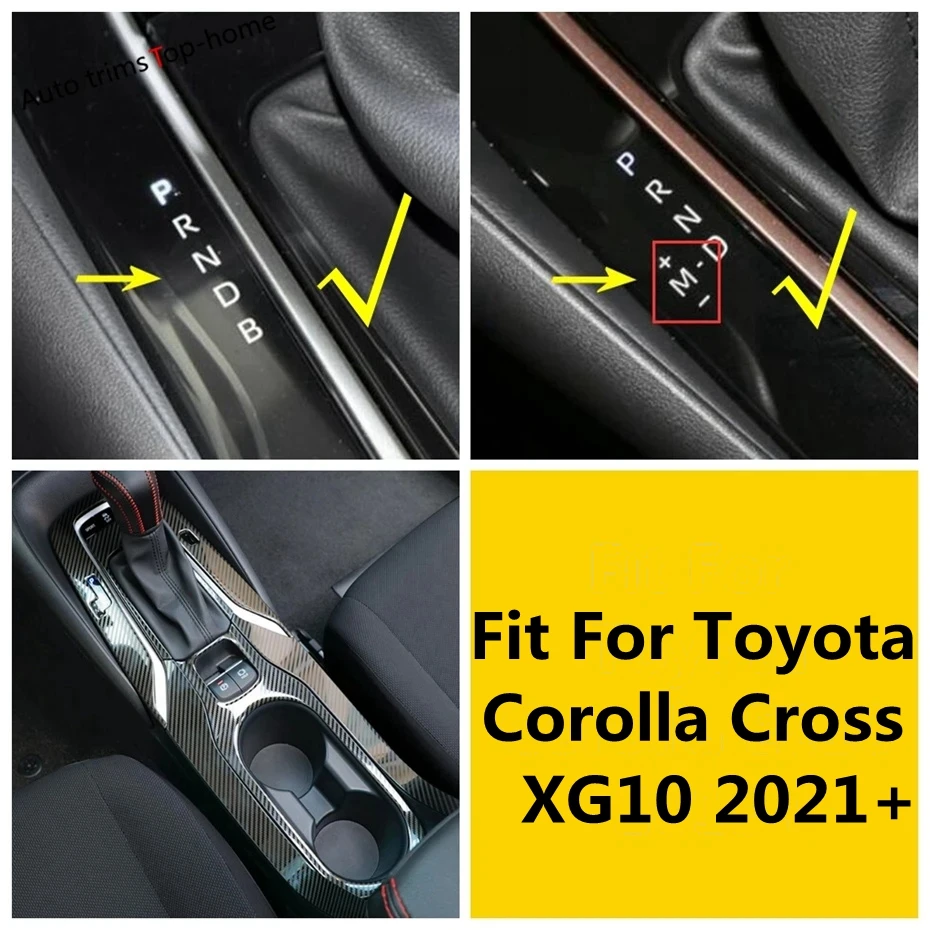 Fit For Toyota Corolla Cross XG10 2021 2022 2023 Hybrid Stainless Car Internal Gear Shift Box Panel Cover Trim Frame Accessories