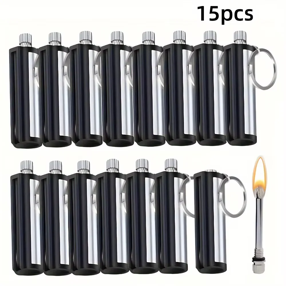 

1-50 Pack Match Lighter, Flint Metal Match Lighter, Outdoor Camping Portable Emergency Survival Lighter , Can Light 10,000 Times