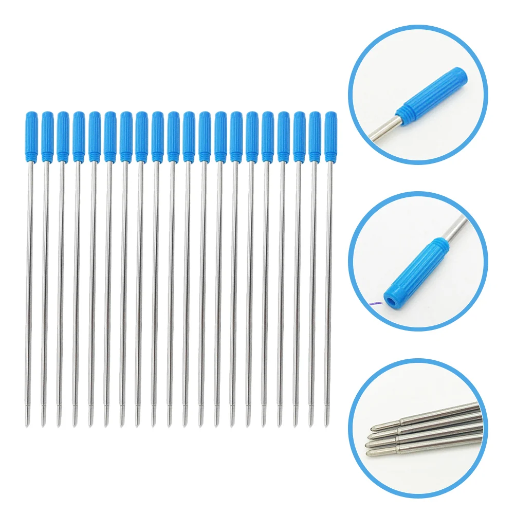 

20Pcs Ballpoint Pen Refills for Cross Pens Fine Point Pen Refill - Blue Ink mental pen refill ball point pen refill