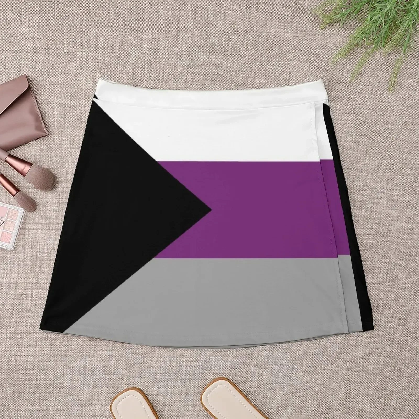 Seamless Repeating Demisexual Pride Flag Pattern Mini Skirt midi skirt for women clothes for women