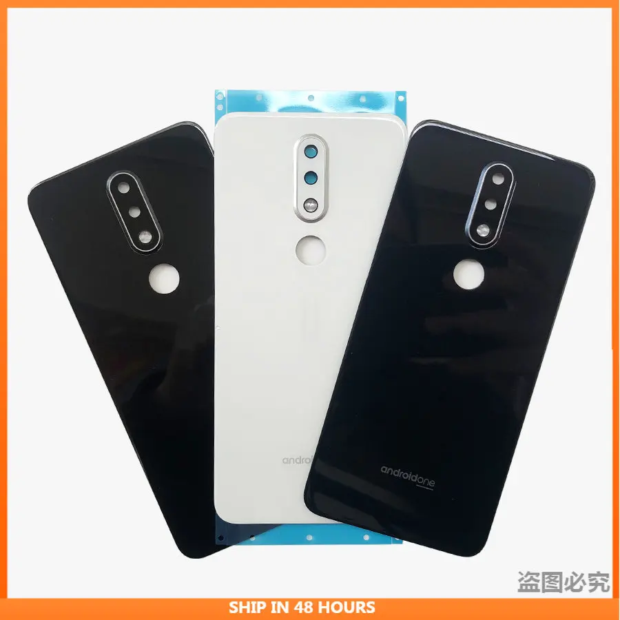 For Nokia 5.1 6.1 Plus Back Battery Cover Glass Panel Rear Housing Door Case Replacement For Nokia X5 X6