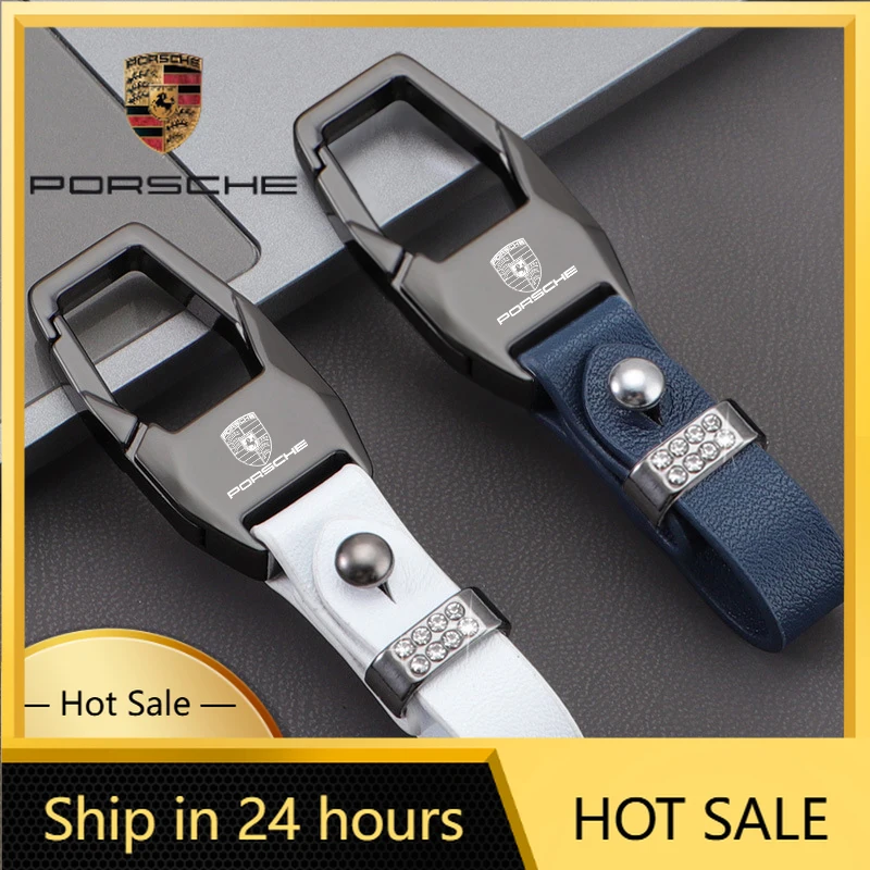 

Car Sticker For Porsche Alloy Keychain Car Key Ring Decoration Anti-Loss Pendant Keyring Accessories For Porsche Cayenne 911 Pa