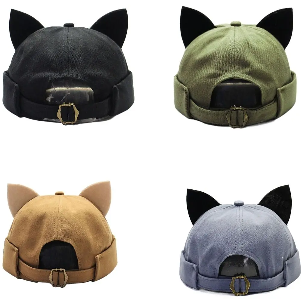 Baseball Hat Women Men Cat Ears Hat Sun Visor Cap Reverse Wear Snapback Cap Cycling Cap Bucket Hat Sunscreen Fisherman Sun Hat